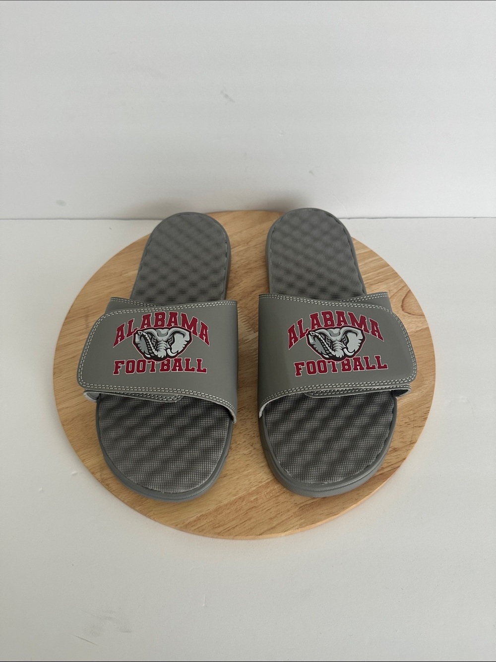 Alabama Crimson Tide ISlide Unisex Football Varsity Slide Sandals - Gray